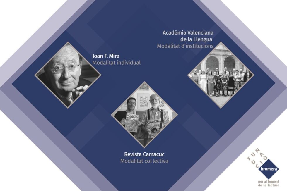 Joan F. Mira, la revista Camacuc i el projecte «L’Escriptor/a de l’Any» de l’AVL, guardonats amb els Premis Fundació Bromera 2026 |